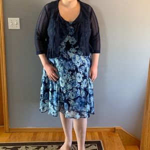2 pcs floral dress and cardigan, 20
